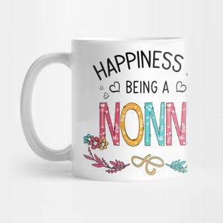 Happiness Is Being A Nonni Wildflowers Valentines Mothers Day Mug